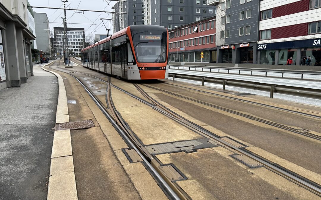 Sporarbeid ved Danmarksplass holdeplass