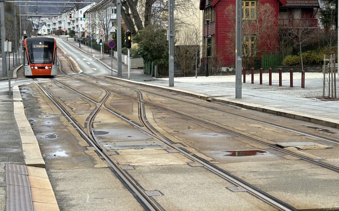 Sporarbeid ved Wergeland holdeplass